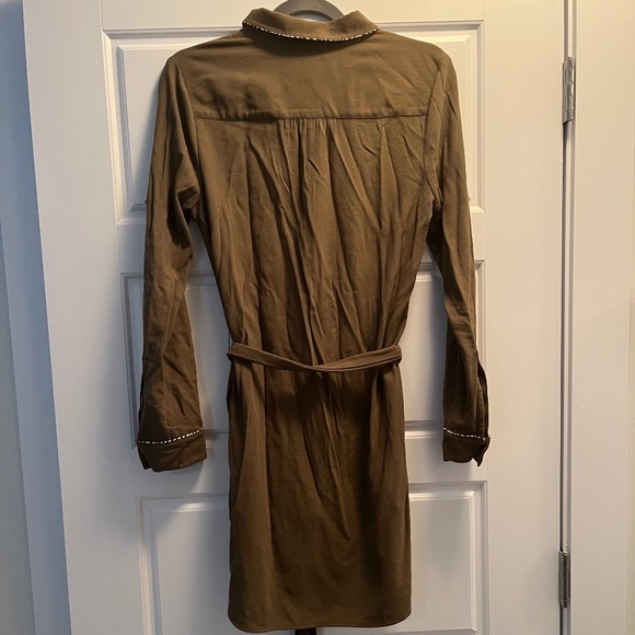 2 for $20 Banana Republic Heritage Shirt Dress in Olive Green EUC Size 6 - Picture 3 of 5
